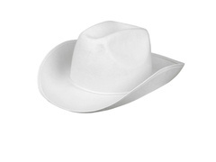 Pălărie albă de cowboy - 1 buc.