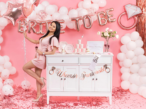 Balon din folie cu inele aurii - 80 x 67 cm - 1 buc.