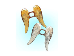 Aripi de înger metalice în auriu și argintiu 65×69 cm - mix