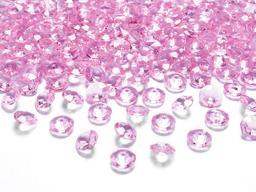 Confetti diamant - roz deschis - 12 mm - 100 buc.