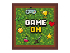 Șervețele aniversare Game On - 33 cm - 20 buc.