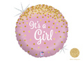 Este o fată balon de folie roz - 46 cm - 1 buc.