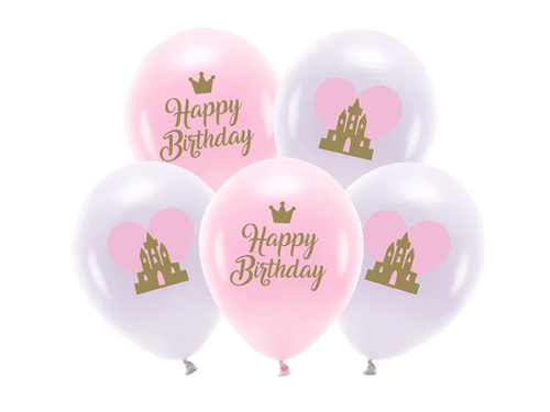 Set baloane latex Princess Castle - 33 cm - 5 buc.