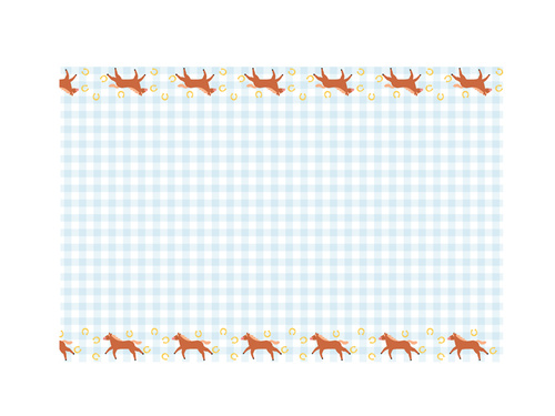 Pânză de masă aniversară Cai - 120 x 180 cm - 1 buc.