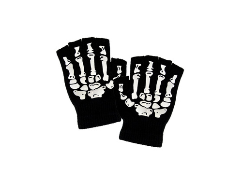 Mănuși de schelet din lână fără degete