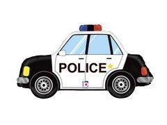 Balon de aluminiu pentru mașina de poliție Radio Car - 86 cm - 1 buc.
