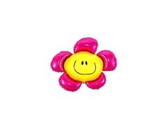 Balon din folie Floare roz de lipit - 34 x 37 cm