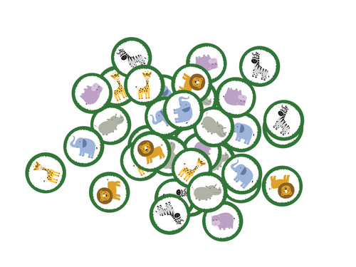 Confetti aniversare Safari - 36 buc.