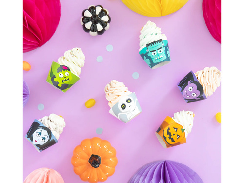 Folii pentru cupcake Monștri - 6 buc.
