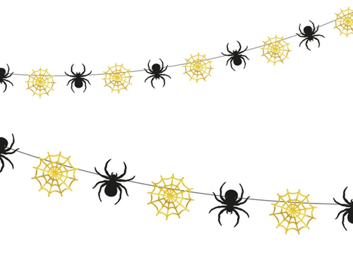 Ghirlandă cu pânze de păianjen și păianjeni - 1 buc.