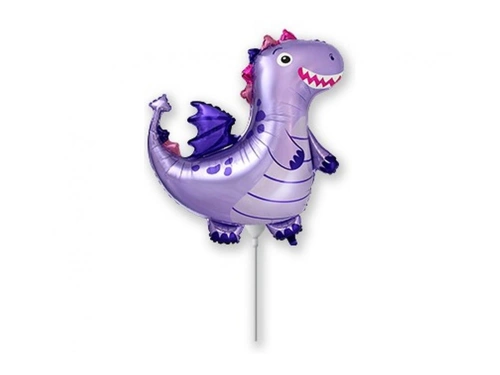 Balon cu băț din folie Purple Dragon - 36 cm - 1 buc.