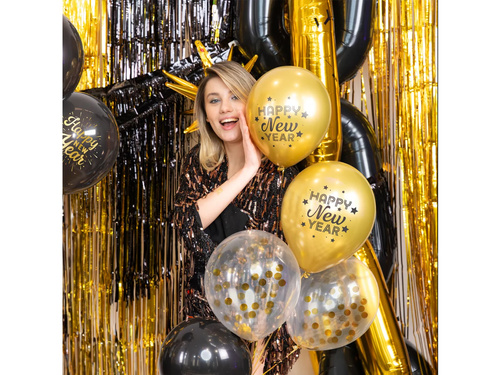 Baloane latex Happy New Year - 30 cm - 6 buc.