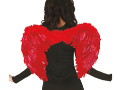 Aripi de înger roșii cu pene - 50 x 40 cm - 1 buc.