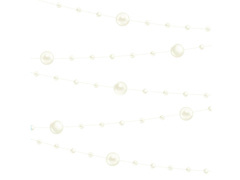 Ghirlandă cu perle ecru - 650 cm - 1 buc.