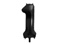 Balon din folie numărul 1 negru - 86 cm - 1 buc.