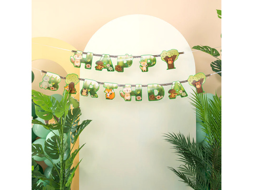 Happy Birthday Forest Friends banner - 210 cm - 1 buc.