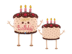 Balon de mers pe jos Birthday Cake - 63x69 cm - 1 buc.