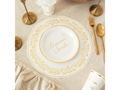 Farfurii de hârtie pentru Sfânta Împărtășanie - 18 cm - 6 buc.