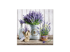Șervețele aniversare Lavanda într-o vază - 25 cm - 20 buc.
