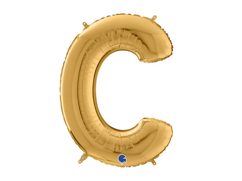 Balon auriu cu litera C - 66 cm - 1 buc.