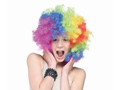 Peruca afro Rainbow - 1 buc.