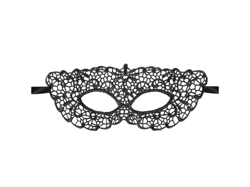 Mască mister dantelă negru - 1 buc.
