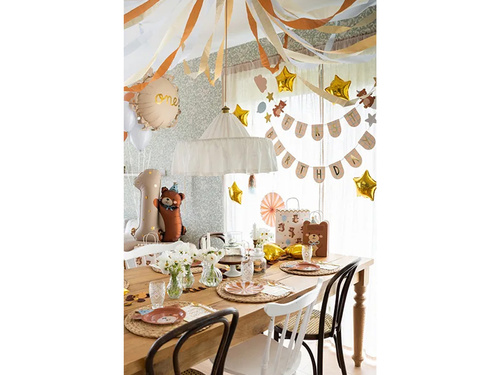 Banner prima zi de naștere pentru un an Teddy Bear - 255 cm - 1 buc.