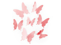 Abțibilduri fluture roz auriu - 12 buc.
