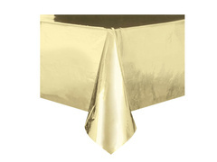 Față de masă metalică aurie - 137 x 274 cm - 1 buc.