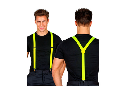 Bretele disco galben neon