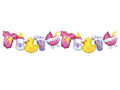 Ghirlandă baloane pentru baby shower roz - 206 x 34 cm - 1 buc.
