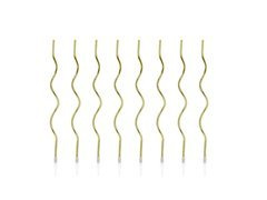 Lumânări aniversare răsucite aurii - 14 cm - 8 buc.