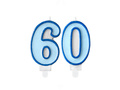 Lumânări numărul albastru - 60 - șaizeci - 2 buc.