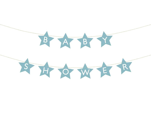 Baby Shower stele albastru banner - 290 cm - 1 buc.