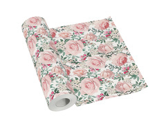 Traversă decorativă pentru masă „Trandafiri” – 40 cm x 24 m – 1 bucată.