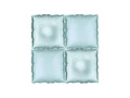 Baloane din folie Pătrate albastru deschis - 35 x 35 cm - 4 buc.