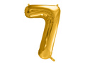 Balon din folie numărul 7 auriu - 86 cm - 1 buc.
