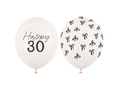 Set de baloane din latex pentru a treizecea aniversare - 30 cm - 50 buc.