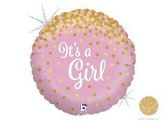 Este o fată balon de folie roz - 46 cm - 1 buc.