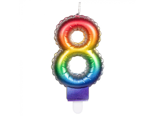 Lumânare colorată pentru numere - 8 - opt