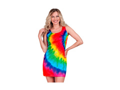 Costum de petrecere - rochie neon tie dye