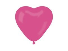 Baloane latex cu inimi roz - 10 buc.