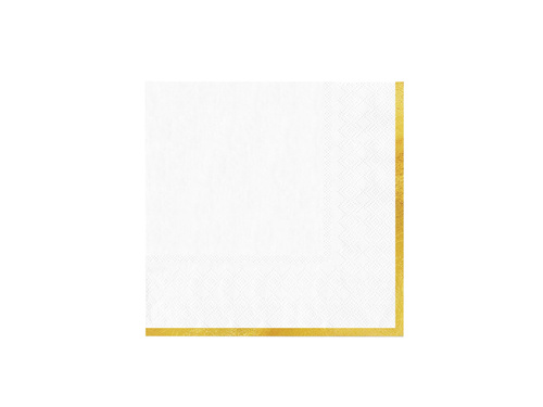 Set de hârtie albă cu margine aurie - 22 buc.