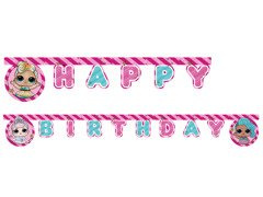 Happy Birthday LOL Glitterati banner - 210 cm - 1 buc.