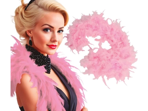 Boa pană - roz - 180 cm