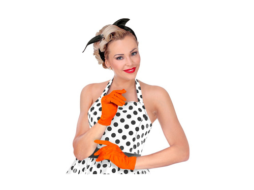 Mănuși portocalii scurte