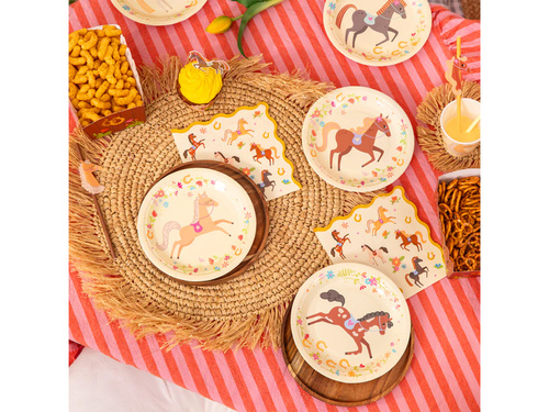 Farfurii de hârtie Cai - 18 cm - 6 buc.