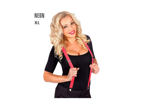 Bretele disco roz neon