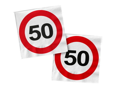 Șervețele cu semnul celei de-a 50-a interdicții - 33 cm - 20 buc.