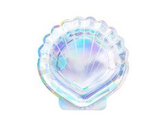 Farfurii de ziua sirenei - Scoică iridescentă - 18,5 cm - 6 buc.
